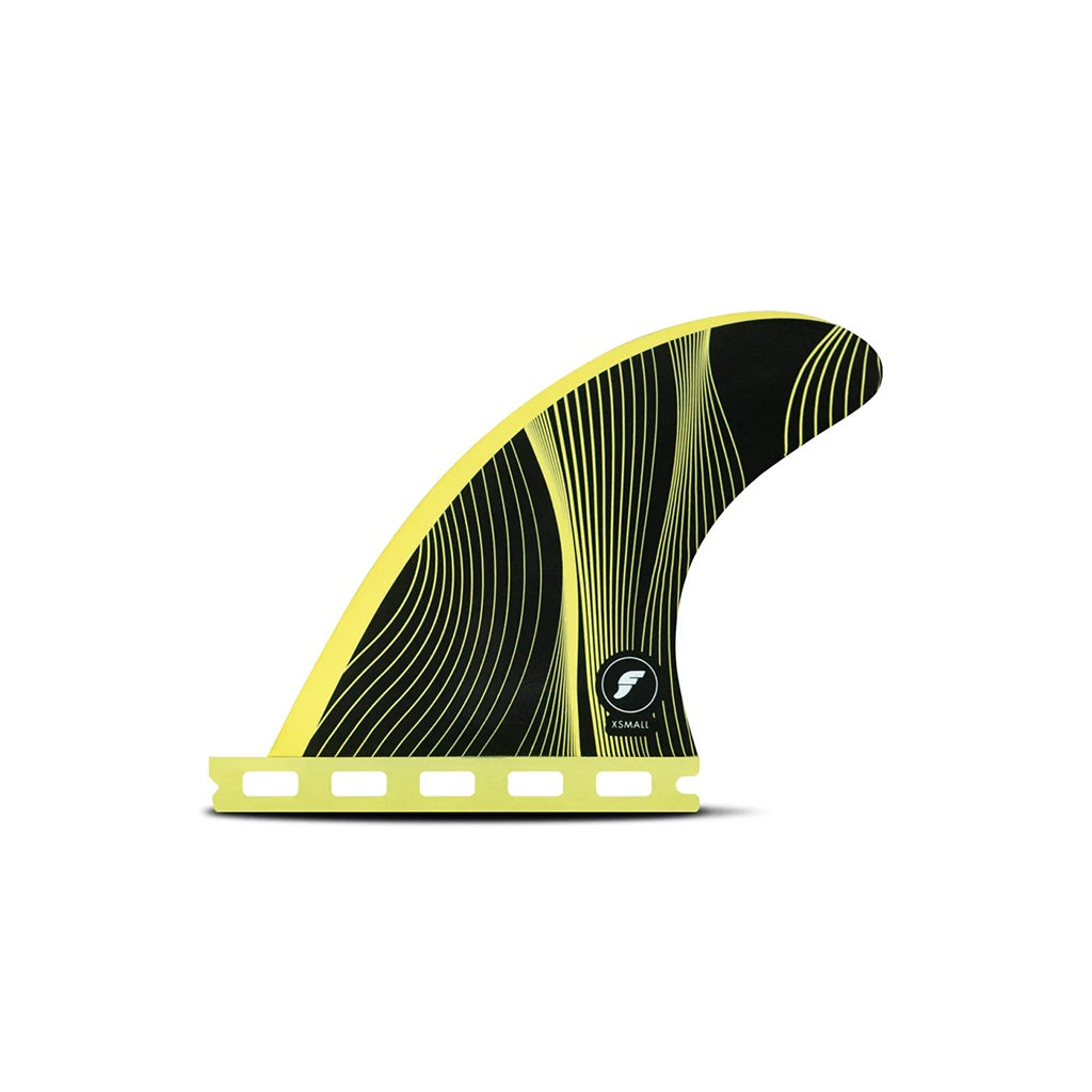 Futures | Legacy Pivot Honeycomb P3 X-Small / Grom Tri Fin Set. Yellow